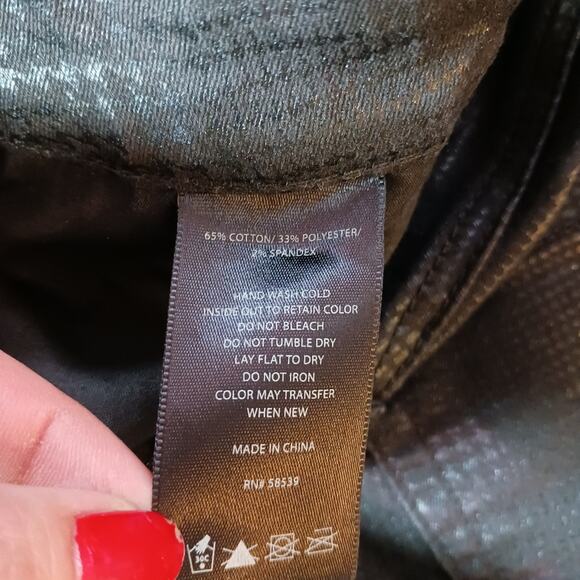 Kut From the Kloth Mia toothpick skinny black houndstooth print pants. S… - Picture 6 of 7